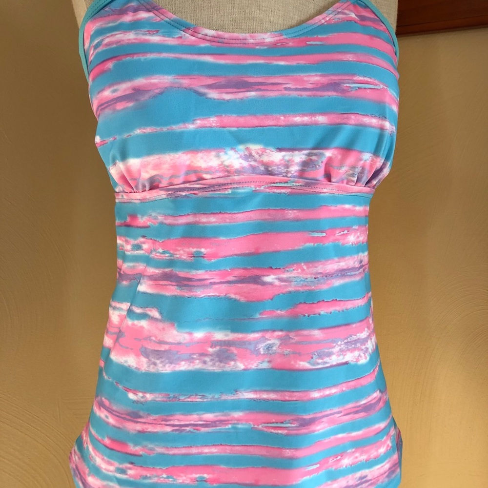 Swim In You Colorful Strip Tankini Set Size S & M - Picture 2 of 10